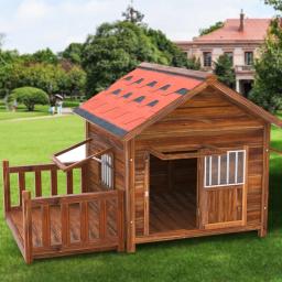 Outdoor Prefab Madeira Camping e Pet Products Crate Acessórios, Large Dog Crate Suprimentos, vivo Nicho Pour Chien, RR50HK - Image 3