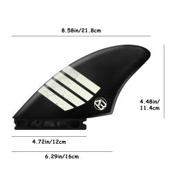 Quilhas de quilha dupla Barbatanas de surf com aba única/dupla Polímero reforçado com fibra de vidro com parafusos e chave de quilha - Barbatanas para pranchas de surf de peixe - Image 6