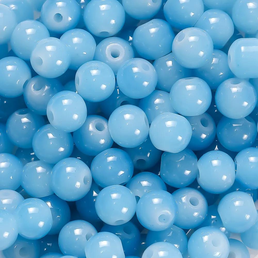 200 pçs/lote 6mm contas de vidro para fazer jóias materiais diy acessórios pulseiras chaveiro artesanato suprimentos espaçador grânulo jóias - Image 1