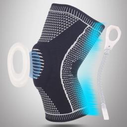 Compressão Profissional Joelho Brace, Protetor de Suporte, Esporte Joelheiras, Silicone Joelheiras para Basquete, Futebol, Menisco Rasgo - Image 1