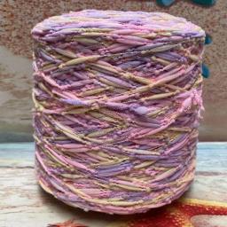 Fio de crochê extravagante tingido especial, nó colorido do grânulo, mistura de penas, fio de tricô manual para camisola e chapéu DIY, 50g por lote - Image 1