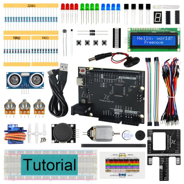 Freenove Super Starter Kit para Arduino UNO R4 V5 WiFi Mini, Arm Cortex-M4, Tutorial detalhado de 30,5 páginas, 172 itens, 60 projetos