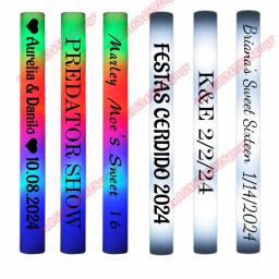 Varas de espuma LED com efeito intermitente, luz branca, bastões Cheer, Glow in the Dark, Wedding Party Supply, 3 luzes piscando, 30PCs - Image 3