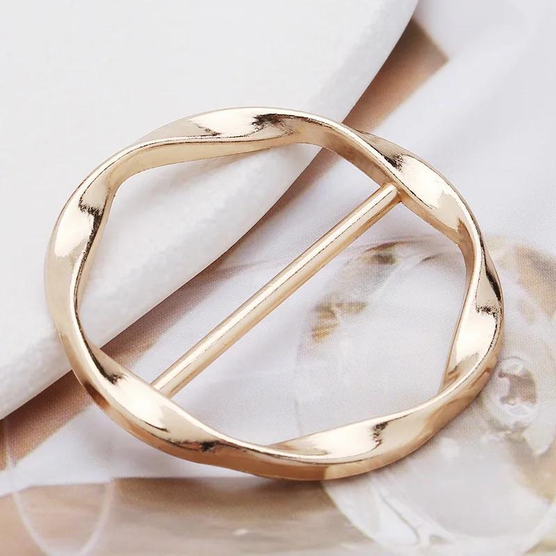 Liga Redonda Metal Círculo Cachecol Clipe, Clipes Anel, Fivela de Fecho, Decoração para Mulheres, Lenço, Xale, Roupas, Moda - Image 1