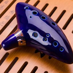 Flauta Ocarina Cerâmica Azul para Iniciantes, Lenda do Alto C, Tempo Inspirado, Instrumento Musical, Acessórios, 12 Buracos - Image 4