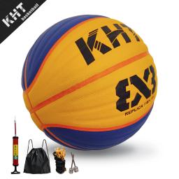 KHT-Match High Elasticity e Grip PU Basketball para mulheres e homens, Street Training Ball, tamanho 6, tamanho 7, 3X3 - Image 1