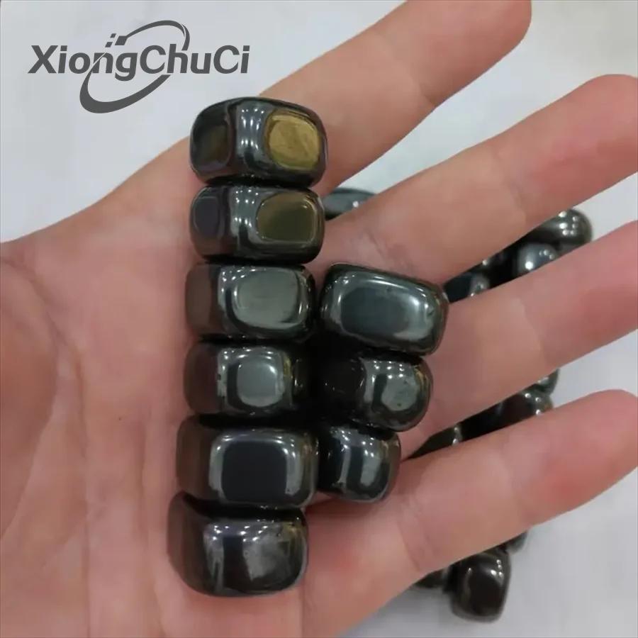 Xiongchian-polido Lodestone Magnetita Palm Stone, Minerais de cura magnética, Decoração Feng Shui, Energia do campo corporal - Image 1