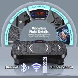 Máquina de exercício de placa vibratória de alta qualidade, capacidade de 300-400 lbs, plataforma vibratória de treino de corpo inteiro para drenagem linfática - Image 4
