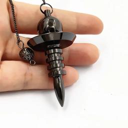 SONGLONG-Pingente de Pêndulo Flor da Vida para Adivinhação, Banhado a Ouro, Cura Wicca, Energia Espiritual, Equilíbrio Apontado - Image 6