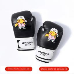 Luvas de boxe profissional Pokémon Pikachu para crianças, luvas de luta sanda muay thai luvas de treinamento de luta, anime profissional, presente, 6oz, 10oz - Image 6
