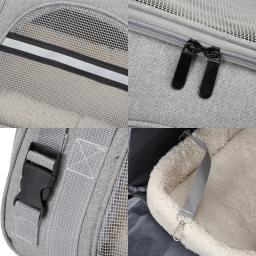 Portátil Respirável Pet Carriers Mochila, Bolsa de Ombro Dobrável, Transporte Aprovado Airline para Cães Pequenos e Gatos, Saída - Image 4