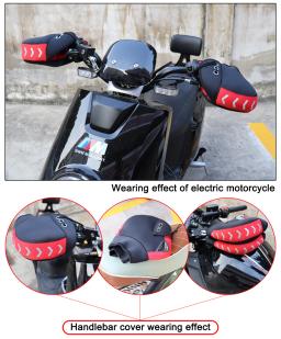 Impermeável e Windproof Motorcycle Handlebar Luvas, regalos Scooter, luvas de mão quente, faixa reflexiva, moto Grip, inverno - Image 3