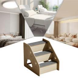 Madeira antiderrapante cão rampa escadas, Puppy Ramp, escada do gatinho, sofá escadas, Pet Bed, Indoor Pet Supplies, 3 níveis - Image 2