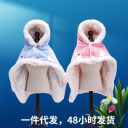 Manto De Algodão De Flanela Para Animais De Estimação, Roupa De Cachorro De Inverno, Casaco Grande e Pequeno, Traje Quente Corgi, Roupa De Gato - Image 1