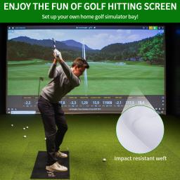 Tela de projeção de exibição de impacto do simulador de bola de golfe Caiton, material de pano branco interno, alvo de exercício de golfe - Image 4