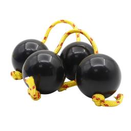 Bola de ritmo martelo de areia africano shaker chocalho cabaça dupla polirítmica ponta do dedo rotativo orff instrumentos musicais 19x5cm - Image 1