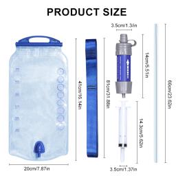 Sistema De Filtragem De Água Para Sobrevivência Purificação Ao Ar Livre Purificador De Água De Palha Equipamento De Acampamento Suprimentos De Emergência - Image 5