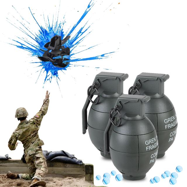Smoke Toy Explosivo para Airsoft e Paintball - Simulação Tática de Granada M67 com 3 Peças