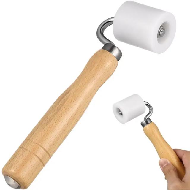 Ferramenta de Rolo de Costura para Papel de Parede Espessado: Previna a Ascensão com Metal e Bambu em Projetos DIY