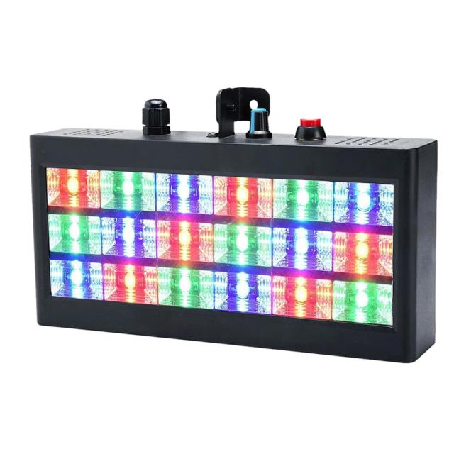 Efeito de Iluminação de Palco LED Strobe RGB com Ativação por Som e Controle de Velocidade para Festas em Clubes e DJs