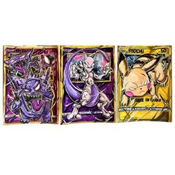 Cartas Colecionáveis Mewtwo Gengar, Personagens de Animação, Anime, Jogo Clássico, Toy Gift, Pocket Monsters, Estilo Pintura - Image 5