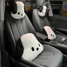 Cute Cartoon Car Encosto De Cabeça, Pescoço Travesseiro, Cão De Pelúcia, Confortável, Quatro Estações, Geral Encosto De Cabeça Do Carro, 1Pc - Image 2