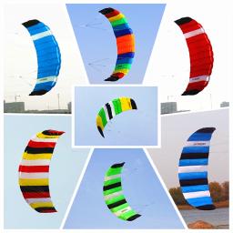 Dual Line Stunt Flying Power Kite, grande Kite macio para adultos, servo Volante, Windsurf Kevlar Line, arco-íris, frete grátis - Image 1