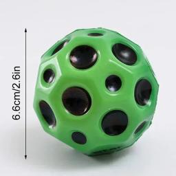 PU Anti Gravity Stress Rubber Bounce Ball, Bola de buraco útil, Bola saltitante extrema alta, Brinquedos esportivos para crianças, Jogos internos e ao ar livre, 66mm - Image 6