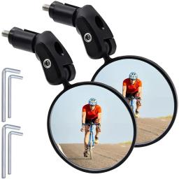Espelho retrovisor universal para bicicleta, espelho retrovisor ajustável com rotação grande angular para guidão de ciclismo, acessórios para bicicleta de estrada mtb - Image 1