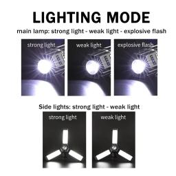Recarregável Outdoor Camping Light, Tent Lamp, portátil, lanterna dobrável, banco de potência de emergência, trabalho Floodlight - Image 2