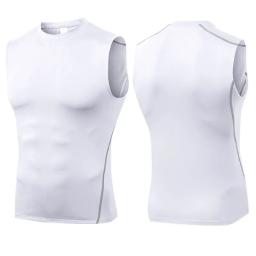 Homens compressão esporte colete magro tanque apertado camada base sem mangas camiseta superior singlet moletom atletismo sportwear activewear - Image 4