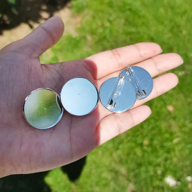 Conjunto de 5 Bases para Broche com Alfinetes de Segurança de 25mm para Acessórios DIY e Criação de Joias