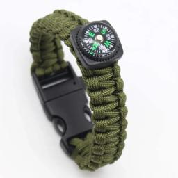 Pulseira de sobrevivência, pulseira, apito, bússola de emergência, ferramentas ao ar livre para camping e caminhadas - Image 4