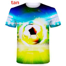 Camiseta masculina de futebol de manga curta, combinando cores, impressão 3D, impressão futebol, estilo verão, tops da moda infantil, novo - Image 6