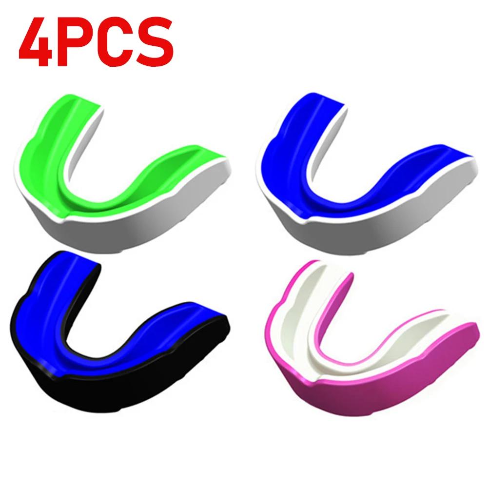 Artes Marciais Protetor Bucal para Adultos, Escudo Gum Boxing, Júnior Protetor Bucal, Artes Marciais, Contato, Esporte de Combate, 4Pcs - Image 1
