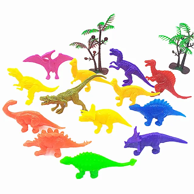 Diversão Colorida: Mini Brinquedos de Dinossauros para Aniversários, Piñatas e Recompensas - Pacotes com 13 Estilos e 20 a 100 Peças