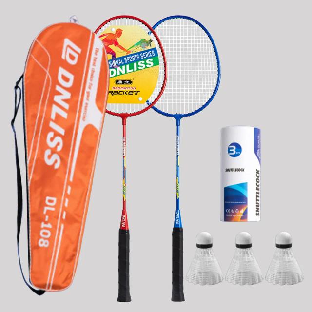 Conjunto Profissional de Raquetes de Badminton para 2 Jogadores: Leves, Duráveis e Acompanha Saco de Armazenamento