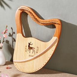 Madeira Mogno Lira Harpa Com Tuning Tool Para Iniciante Instrumento Musical 19 Cordas 16 Cordas - Image 1