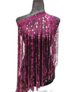 Franja De Vestido De Franja De Lantejoulas, Trajes DIY, Franja De Costura, Personalizado, 60cm De Largura, 10 Jardas De Comprimento, 70 + Cores - Image 1
