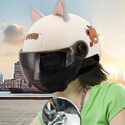 Meia Capacete para Homem e Mulher, Equipamento de Segurança, Scooter, Moto - Image 2