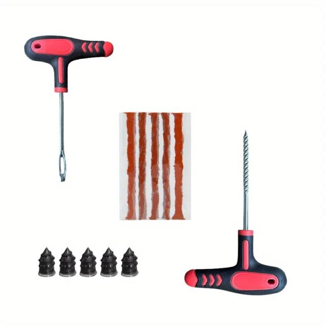 Kit Completo de Reparo de Pneus: Ferramentas Automáticas e Práticas para Carros e Bicicletas