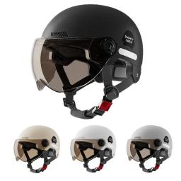 Capacete de bicicleta elétrica com forro destacável Capacete de bicicleta leve Capacete de scooter ajustável Acessórios de ciclismo respirável - Image 2