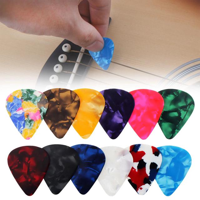 Palheta de Guitarra Multi-Cores para Acústica - Acessório Essencial para Amantes do Baixo, 1 Unidade