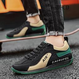 Tênis casuais masculino retro tênis de corrida moda microfibra tecido couro respirável altura aumentada sapatos plataforma plana - Image 4