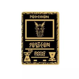 Cartão Pokémon Black Metal, Mewtwo, Pikachu, Eevee, Desenhos animados Anime, Coleção limitada, Cartão de Batalha, Presente de Aniversário - Image 3