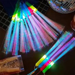 LED Light Up Glowing Fiber Stick, Luminous Prop Toy, Presente de Natal e Aniversário, Festa de Casamento, 3 Padrões de Luz, 24 Pcs, 48Pcs - Image 1