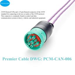 J19-Deutsch 9 Pin para Dual DB9, Split Cable Compatível com Ônibus Construção Máquinas e Equipamentos Industriais - Image 2