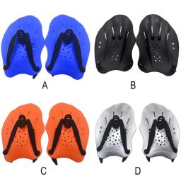 Pás de natação multicoloridas com alça ajustável, equipamento de treinamento de natação para mulheres homens e crianças, drop shipping, mão, 1 par - Image 2
