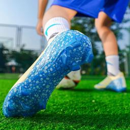 Sapatos masculinos originais de futsal, botas de campo antiderrapantes, chuteiras de futebol, tênis de treinamento de tornozelo FG e TF, novos - Image 6