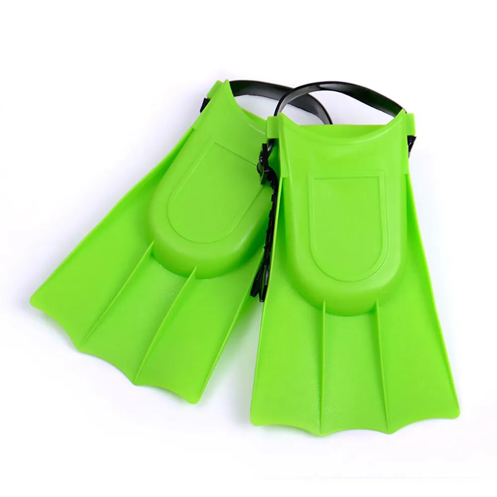 Nadadeiras curtas de natação infantil, aletas ajustáveis de treinamento em PVC, nadadeiras de mergulho, leve, scuba, 1 pares - Image 1